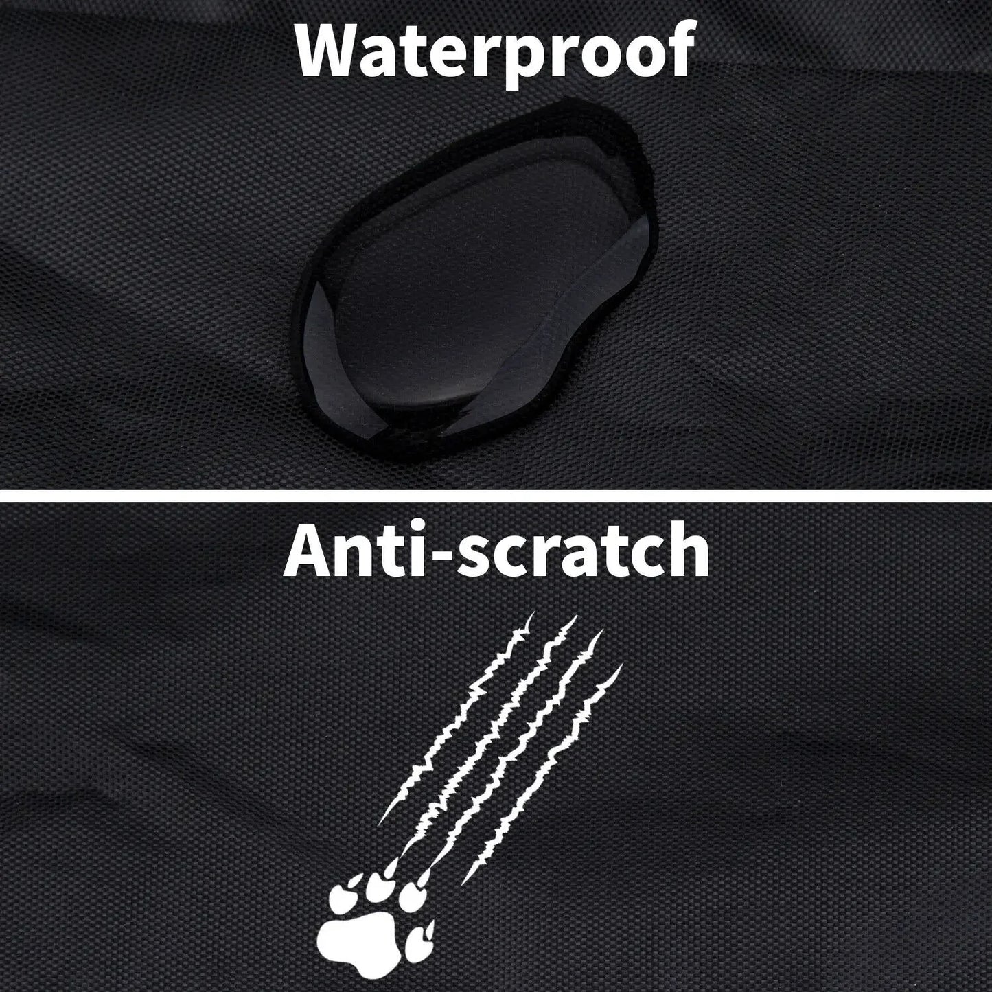 Waterproof Car Rear Back Seat Cover Black Pet Dog Protector Universal