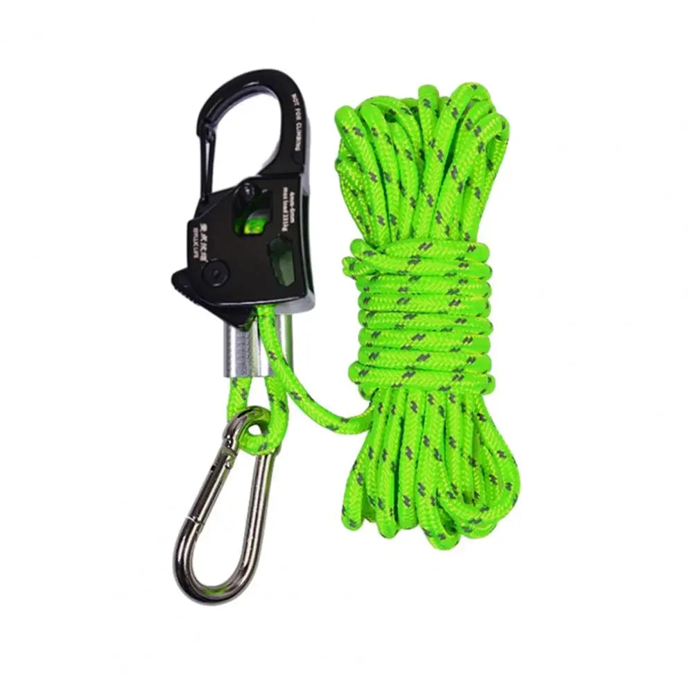 Camping Accessories Aluminum Alloy Tent Rope Tensioner Lightweight Portable Cord Adjuster for Strong Load-bearing Durable
