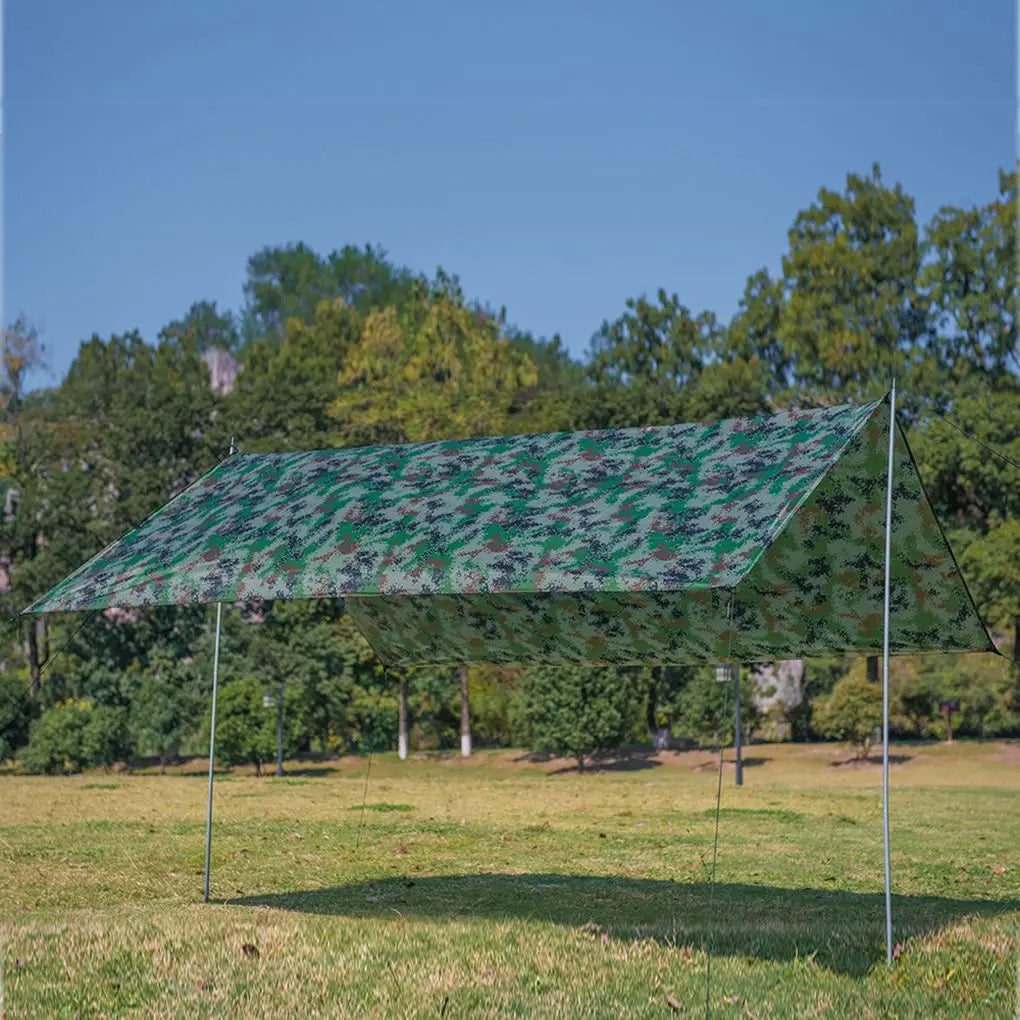 Outdoor Large Canopy Sunshade Beach Camping Tent Waterproof Floor Mat Moisture Resistant Pad Foldable Geometric Beach Pergola