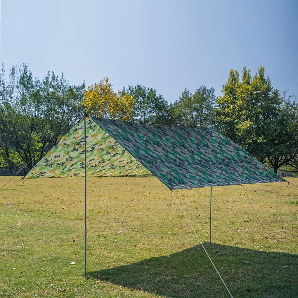 Outdoor Large Canopy Sunshade Beach Camping Tent Waterproof Floor Mat Moisture Resistant Pad Foldable Geometric Beach Pergola