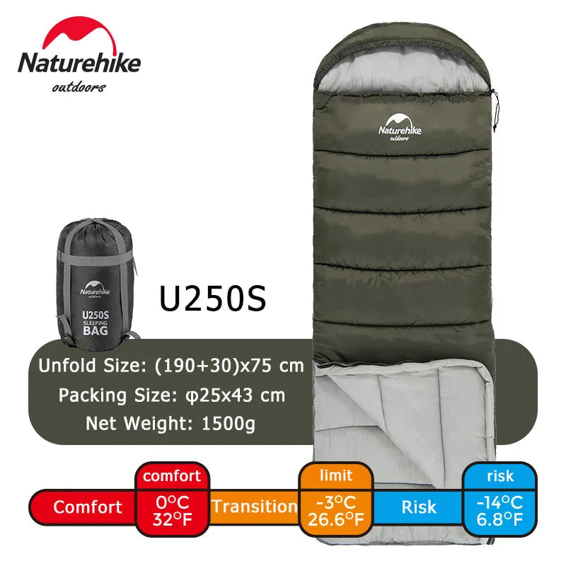 Naturehike Sleeping Bag Ultralight Cotton Sleeping Bags Camping Gear Emergency Sleeping Bag Camp Sleeping Gears Ice Flame Quilt