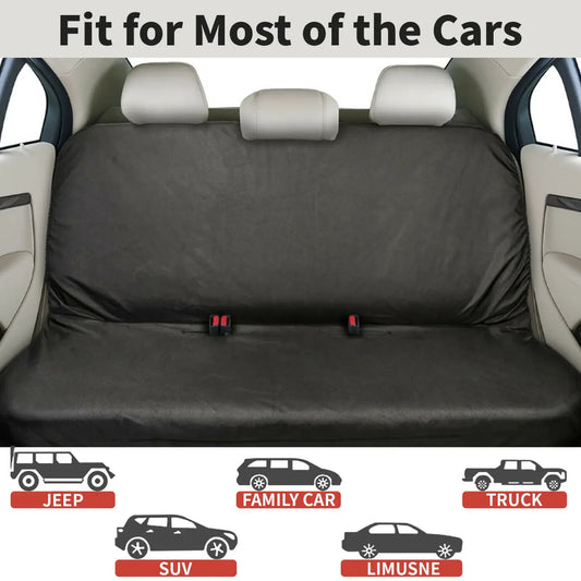 Waterproof Car Rear Back Seat Cover Black Pet Dog Protector Universal