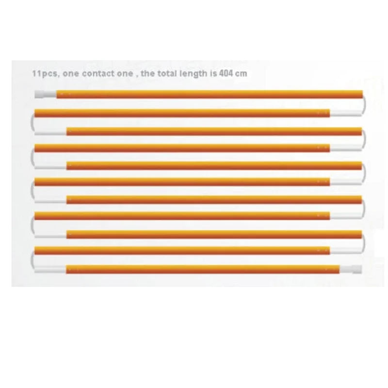 Outdoor Camping Aluminum Alloy Camp Tent Poles Canopy Golden 7.9/8.5mm*333/360/404/442cm
