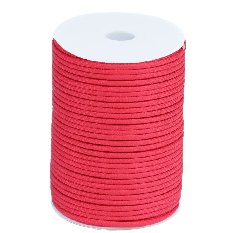 100M 550 Military 7-Core Paracord Rope 4mm Outdoor Polyester Parachute Cord Camping Survival Umbrella Tent Bundle