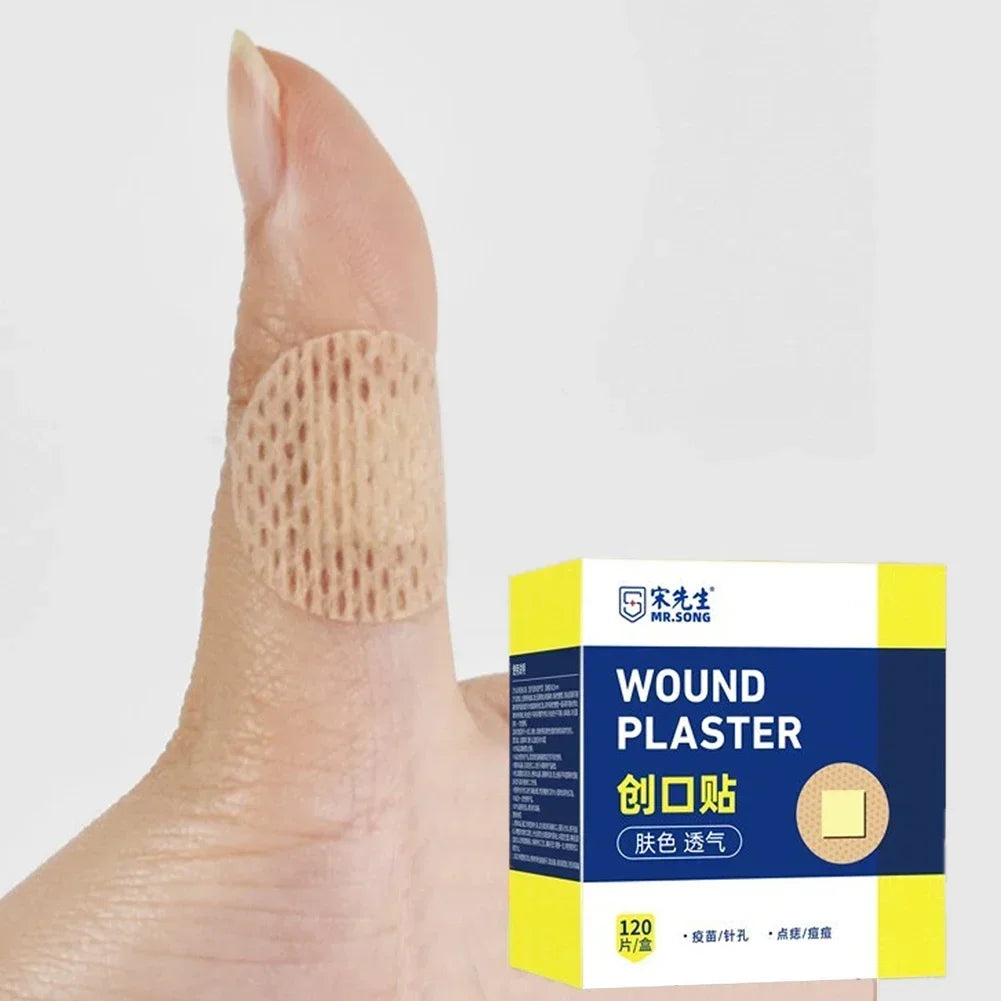 120Pcs/box Mini Round Medical Bandage Transparent Waterproof Breathable High Elasticity First Band Aid Emergency Wound Plaster
