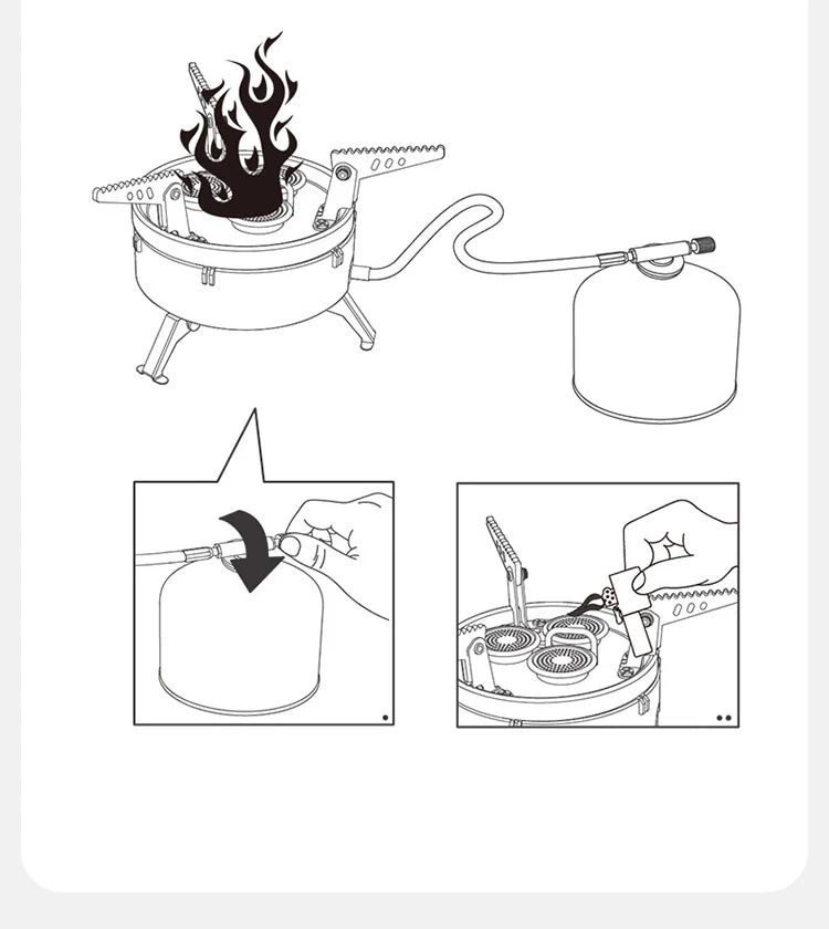 Naturehike Faint Star Camping IGT Stove Outdoor Foldable Gas Stove Butane Fuel Stove Tourist Gas Burner Picnic Stove  Cookware