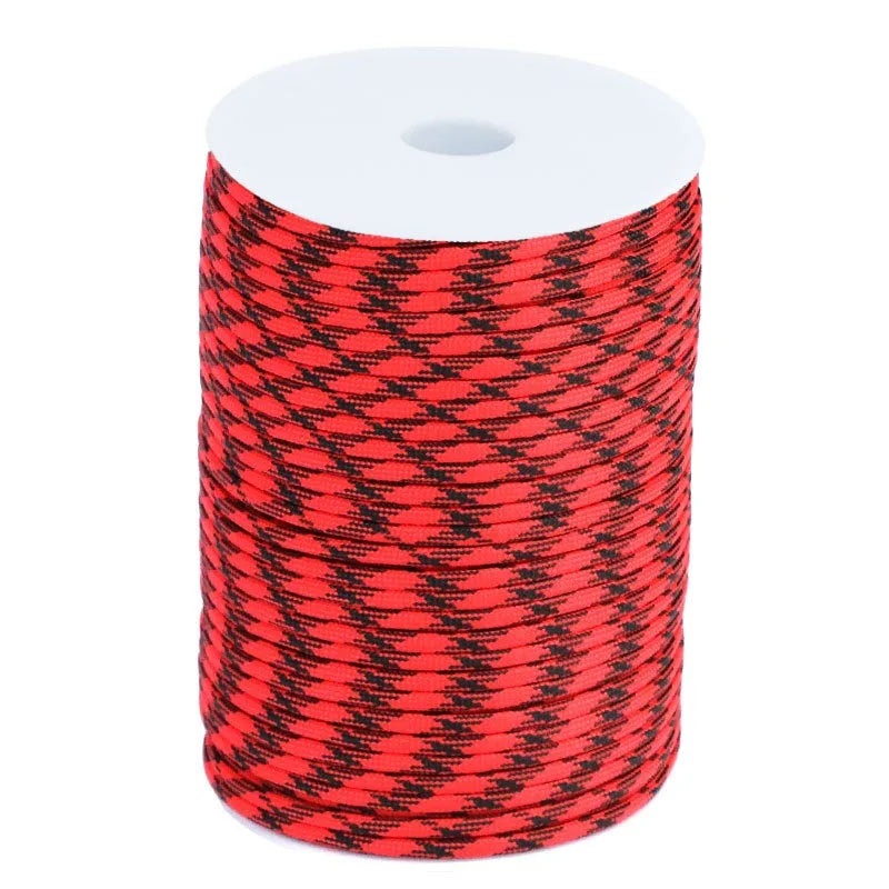 100M 550 Military 7-Core Paracord Rope 4mm Outdoor Polyester Parachute Cord Camping Survival Umbrella Tent Bundle