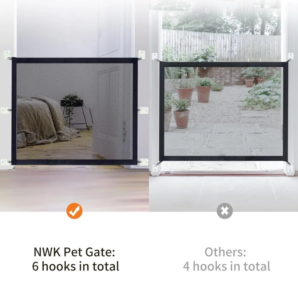 Dog Fence Netting Dog Safety Fence Doorway Barrier Pet Network Folding Breathable Mesh Play Doorway Pet Products Protect