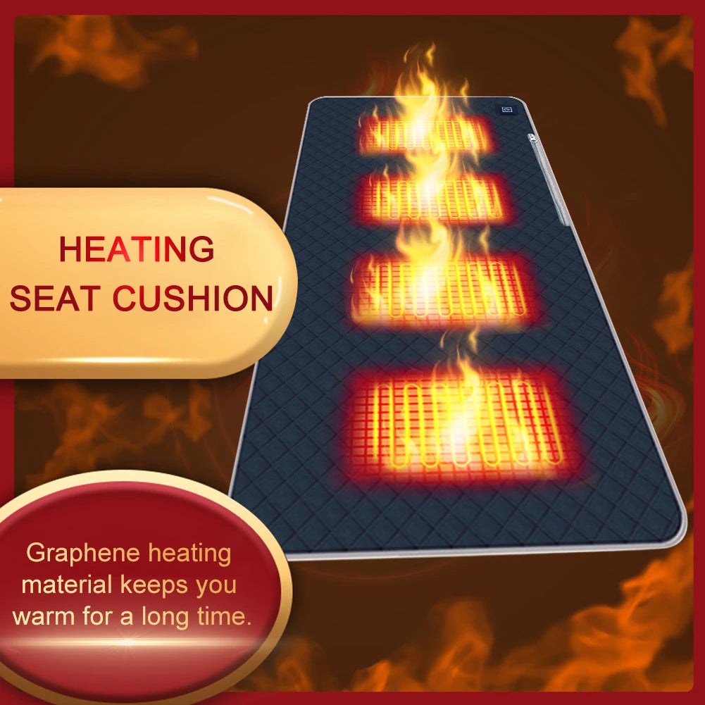 4 Heated Areas Electric Blankets Mat Winter Body Warmer Mattress Thermostat Heating USB Heated Camping Sleep Mat Outdoor Indoor