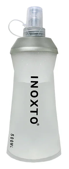 INOXTO 250ml 500ml Outdoor Running Sports PEVA Water Bottle Mountain Biking Water Bladder Soft Water Bottles for Cycling Hiking