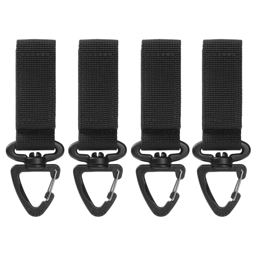 3/4/5pcs Military Tactical Hanging Buckle Nylon Molle Backpack Belt Buckle D-Shaped Outdoor Climbing Carabiner EDC Keychain Hook