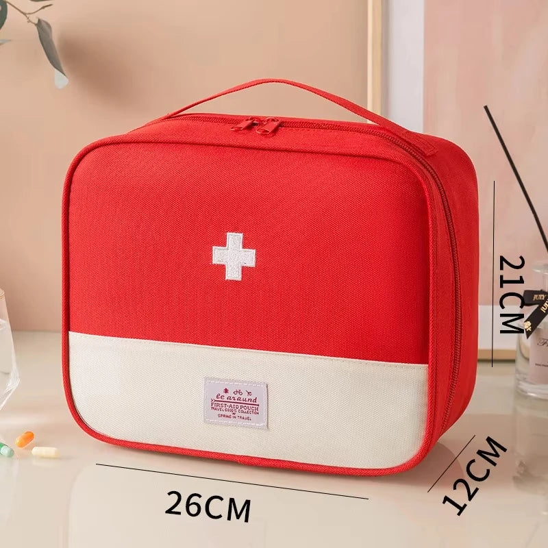 Portable First Aid Kit Bags Medicine Medical Large Storage Bag Pouch Camping Emergency Home Outdoor Travel Handle Bag Organizer