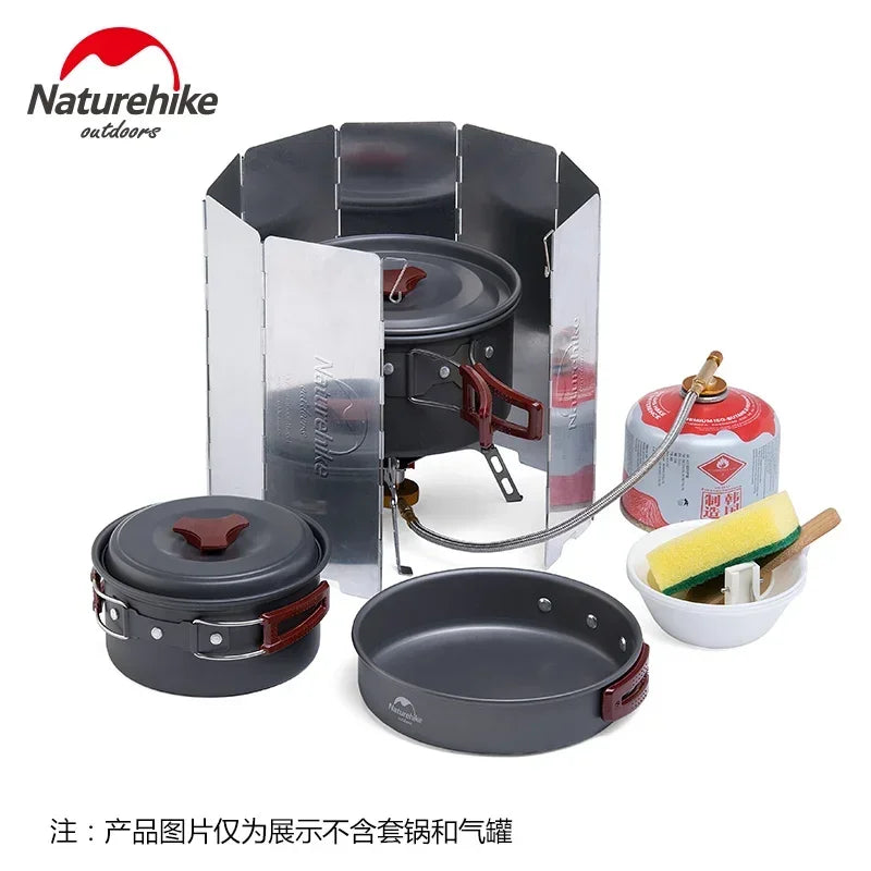 Naturehike-Windproof Folding Screen, Outdoor Camping Stove, Cooking Windshield, Windproof Accessories