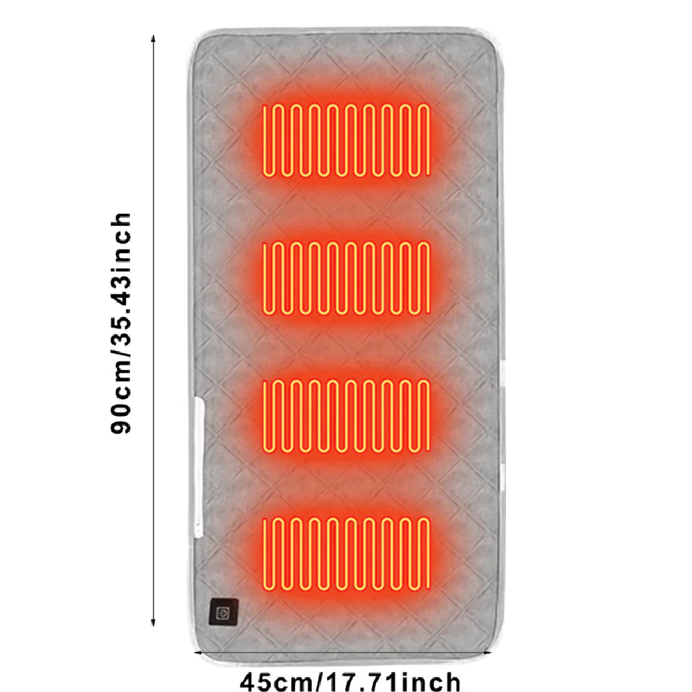 4 Heated Areas Electric Blankets Mat Winter Body Warmer Mattress Thermostat Heating USB Heated Camping Sleep Mat Outdoor Indoor