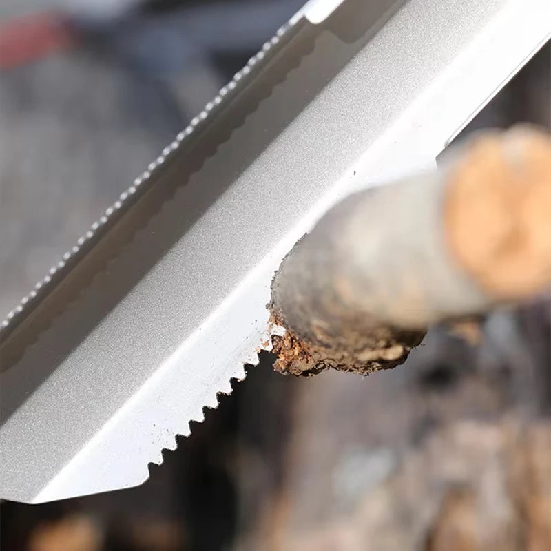 Outdoor Camping Shovel, Multifunctional Portable Titanium Shovel Ultralight Backpacking Multi Tool for Hiking Survival