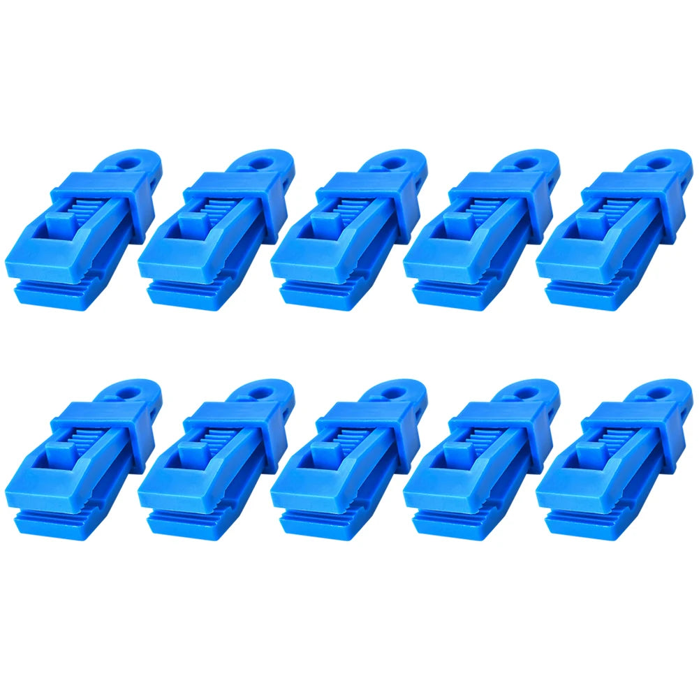 10PCS Tarpaulin Clip Tent Canopy Clip Buckle Outdoor Wind Rope Clamps Reusable Awning Mountaineering Camping Accessories