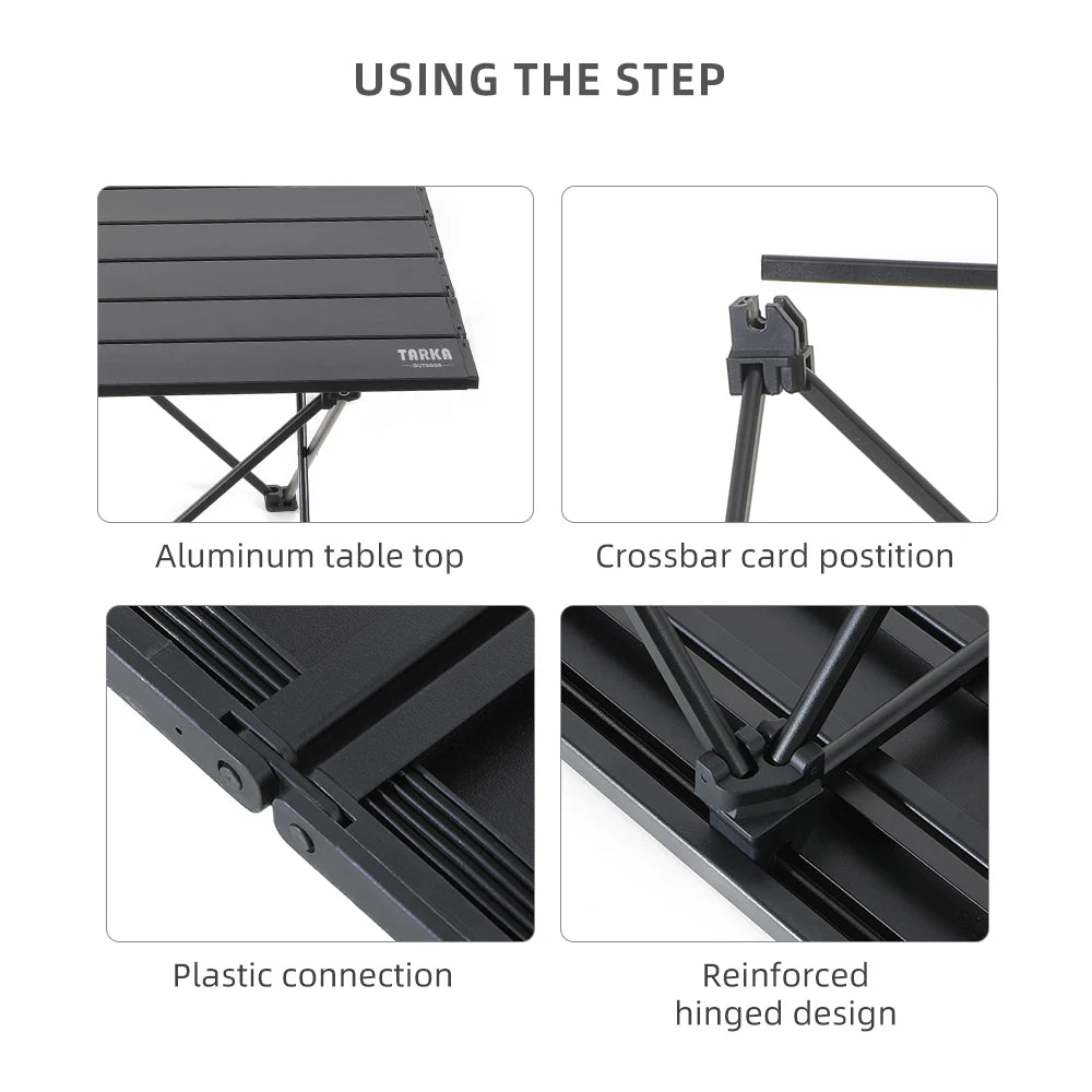 TARKA Foldable Camping Tables Tourist Bbq Picnic Fodling Tables Yard Balcony Garden Portable Aluminum Alloy Tables Camp Supples