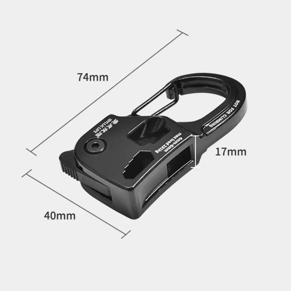 Camping Accessories Aluminum Alloy Tent Rope Tensioner Lightweight Portable Cord Adjuster for Strong Load-bearing Durable