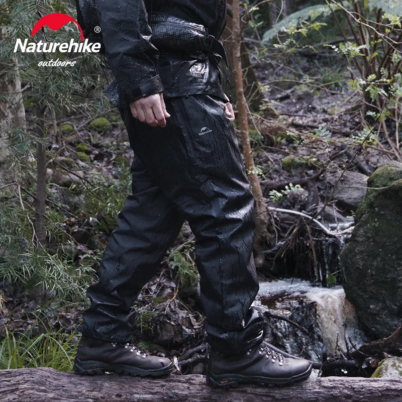 Naturehike Rain Pants Windproof Men Women Outdoor Camping Hiking Mountaineering Travel Waterproof Breathable Fishing Trousers