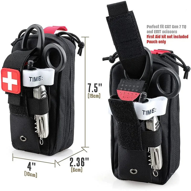 First Aid Kit Medical EDC Pouch Tactical Outdoor Medical Bag Tourniquet Scissors Waist Bag Tactical Survival Bag