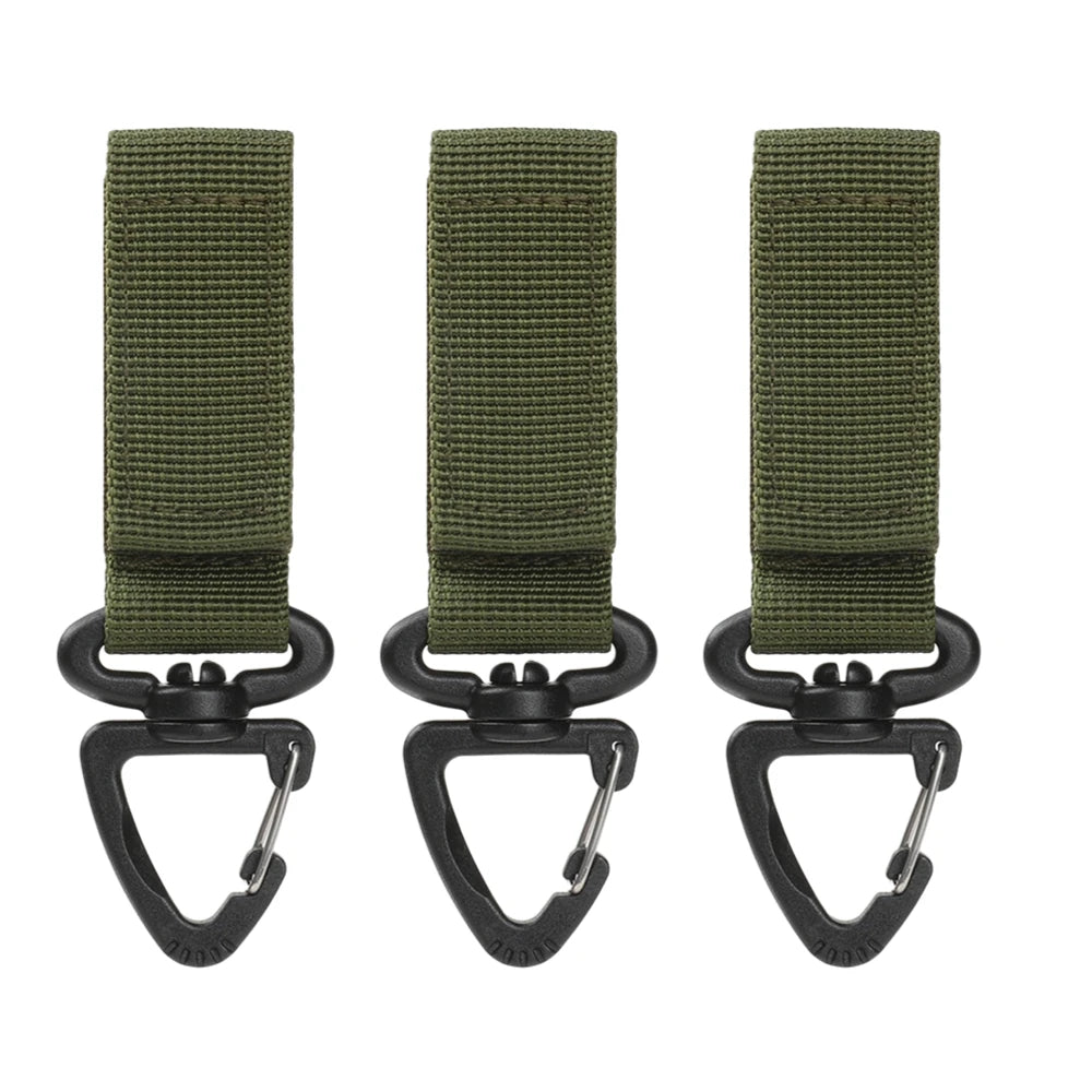 3/4/5pcs Military Tactical Hanging Buckle Nylon Molle Backpack Belt Buckle D-Shaped Outdoor Climbing Carabiner EDC Keychain Hook