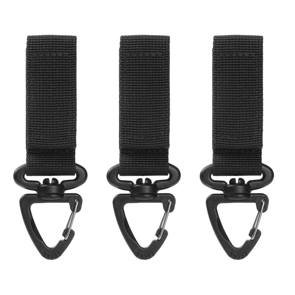 3/4/5pcs Military Tactical Hanging Buckle Nylon Molle Backpack Belt Buckle D-Shaped Outdoor Climbing Carabiner EDC Keychain Hook