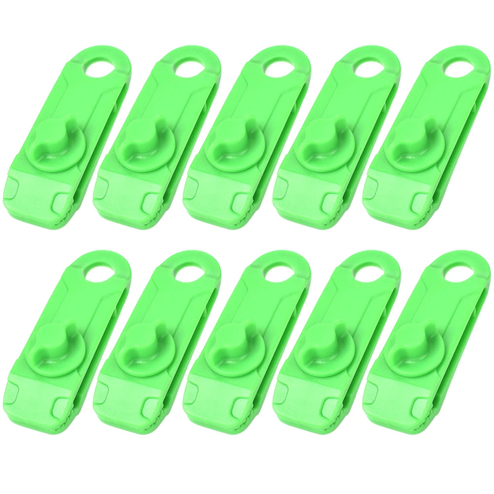 10PCS Tarpaulin Clip Tent Canopy Clip Buckle Outdoor Wind Rope Clamps Reusable Awning Mountaineering Camping Accessories