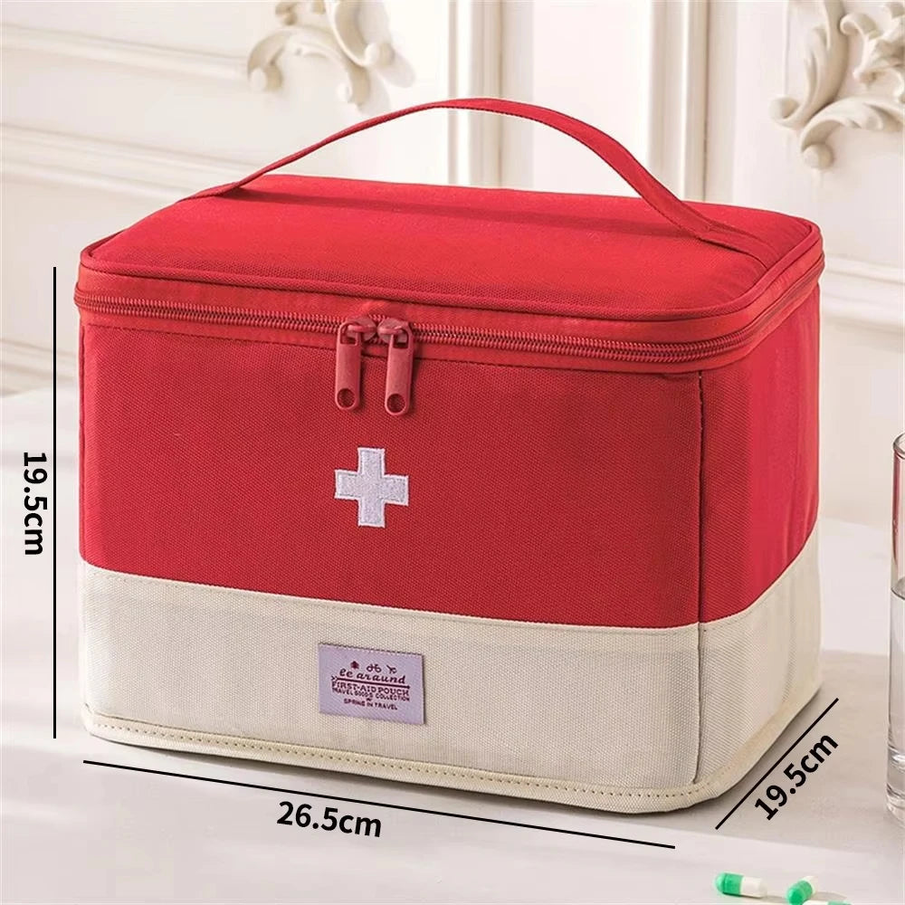 Portable First Aid Kit Bags Medicine Medical Large Storage Bag Pouch Camping Emergency Home Outdoor Travel Handle Bag Organizer
