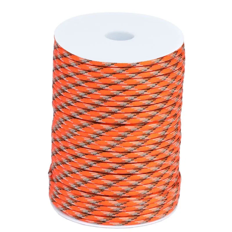 100M 550 Military 7-Core Paracord Rope 4mm Outdoor Polyester Parachute Cord Camping Survival Umbrella Tent Bundle