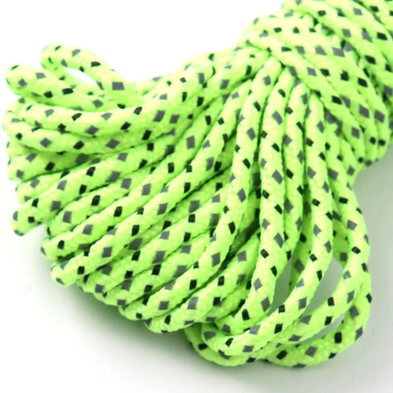 5M/10M/20M/50M Reflective Tent Rope Guylines Nylon Tent Line Cord Rescue Umbrella Paracord Rope Camping Hiking Tent Accessories