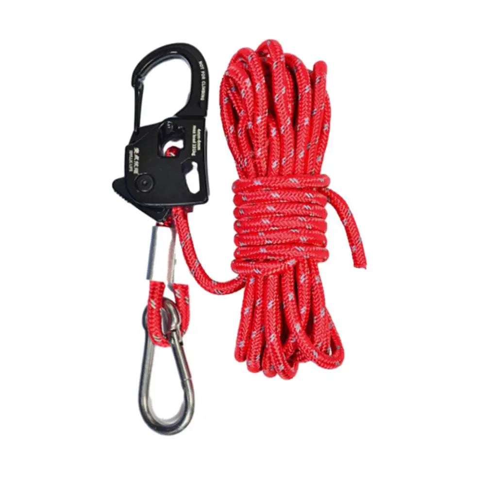 Camping Accessories Aluminum Alloy Tent Rope Tensioner Lightweight Portable Cord Adjuster for Strong Load-bearing Durable