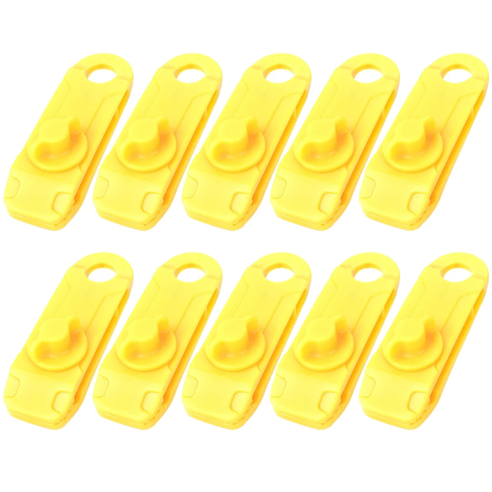 10PCS Tarpaulin Clip Tent Canopy Clip Buckle Outdoor Wind Rope Clamps Reusable Awning Mountaineering Camping Accessories
