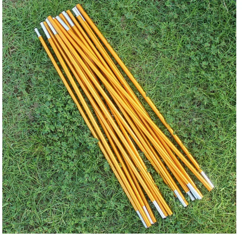 Outdoor Camping Aluminum Alloy Camp Tent Poles Canopy Golden 7.9/8.5mm*333/360/404/442cm