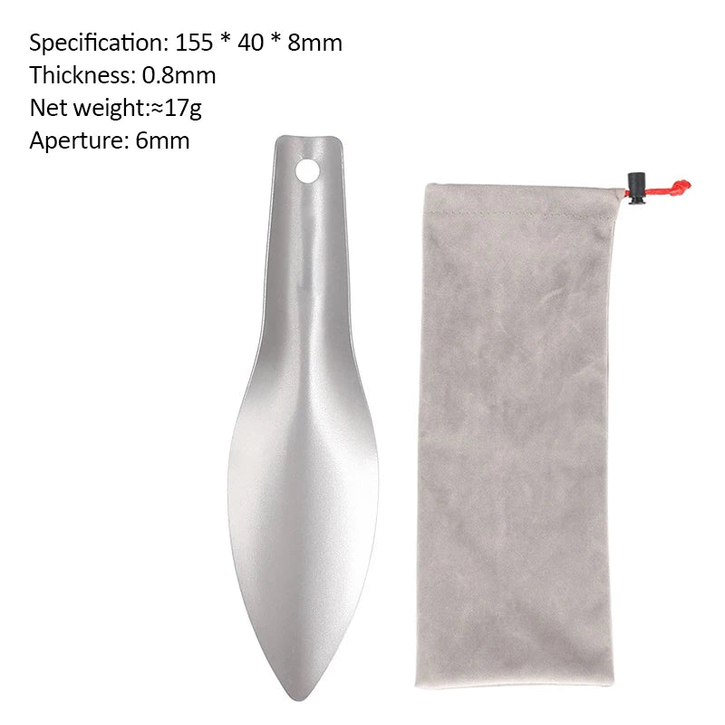 Outdoor Camping Shovel, Multifunctional Portable Titanium Shovel Ultralight Backpacking Multi Tool for Hiking Survival