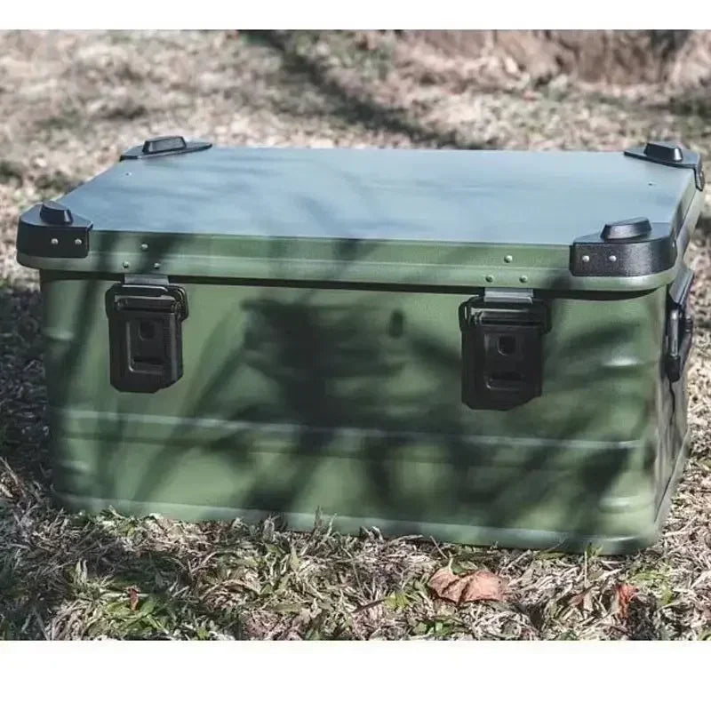 Aluminum Magnesium Alloy Storage Car Box Self Driving Travel Outdoor Camping Equipment 47L Capacity Suitcase Trunk Portable Case