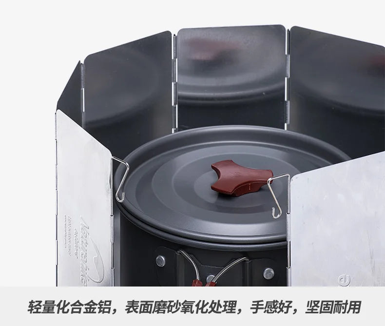 Naturehike-Windproof Folding Screen, Outdoor Camping Stove, Cooking Windshield, Windproof Accessories