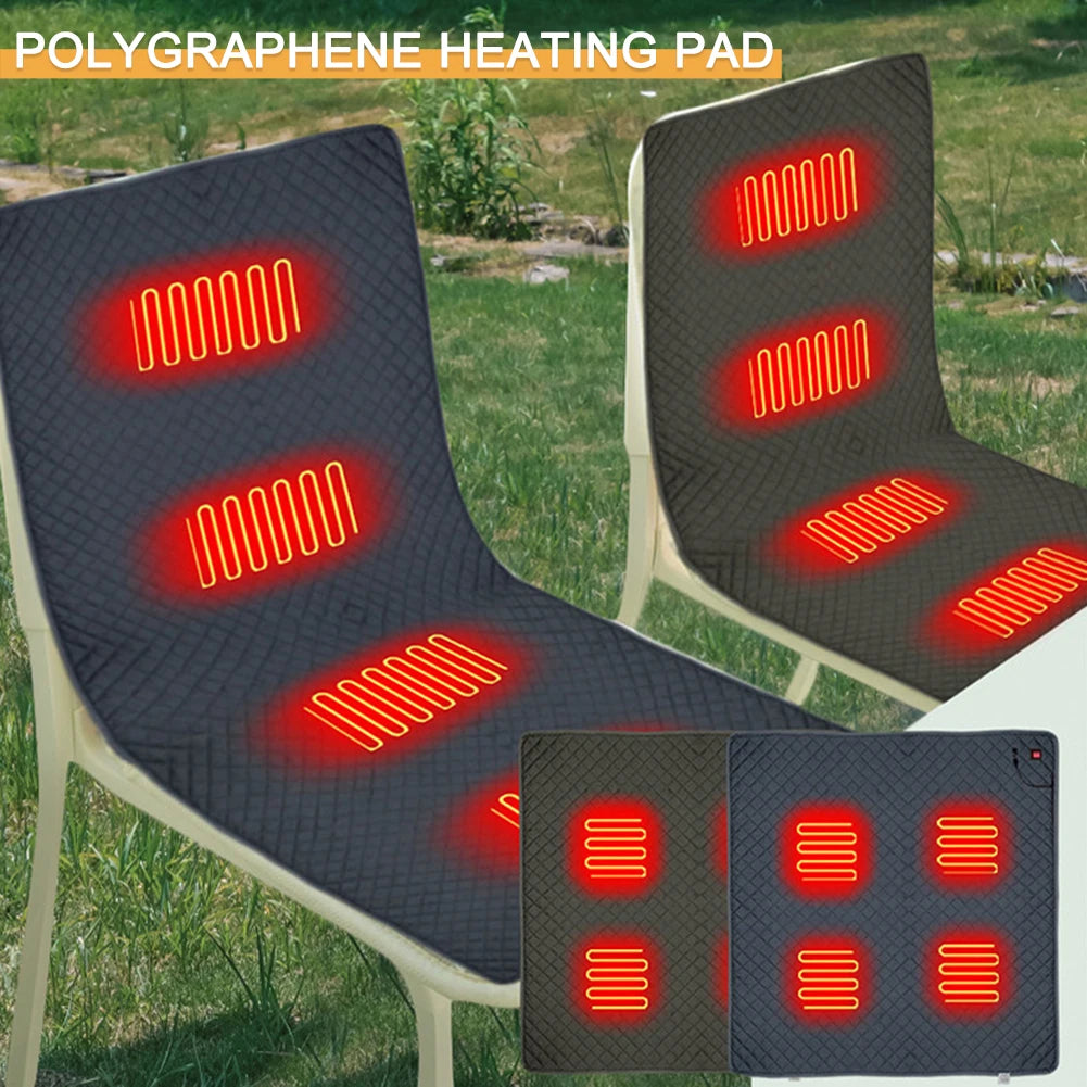 4 Heated Areas Electric Blankets Mat Winter Body Warmer Mattress Thermostat Heating USB Heated Camping Sleep Mat Outdoor Indoor