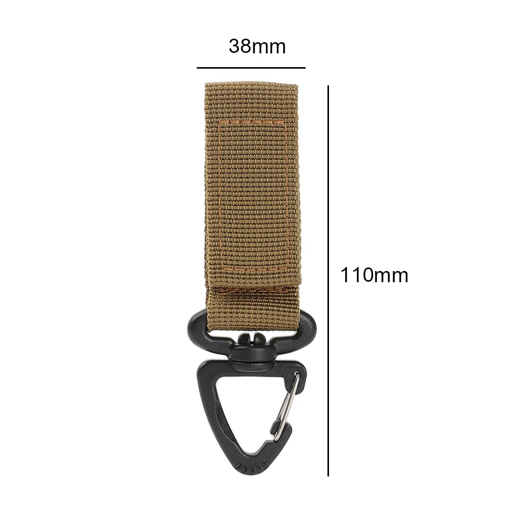 3/4/5pcs Military Tactical Hanging Buckle Nylon Molle Backpack Belt Buckle D-Shaped Outdoor Climbing Carabiner EDC Keychain Hook