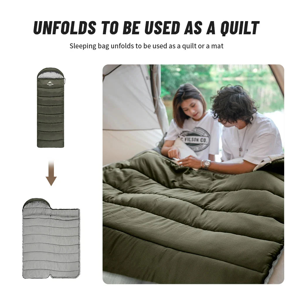Naturehike Sleeping Bag Ultralight Cotton Sleeping Bags Camping Gear Emergency Sleeping Bag Camp Sleeping Gears Ice Flame Quilt