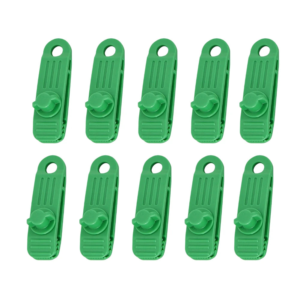 10PCS Tarpaulin Clip Tent Canopy Clip Buckle Outdoor Wind Rope Clamps Reusable Awning Mountaineering Camping Accessories