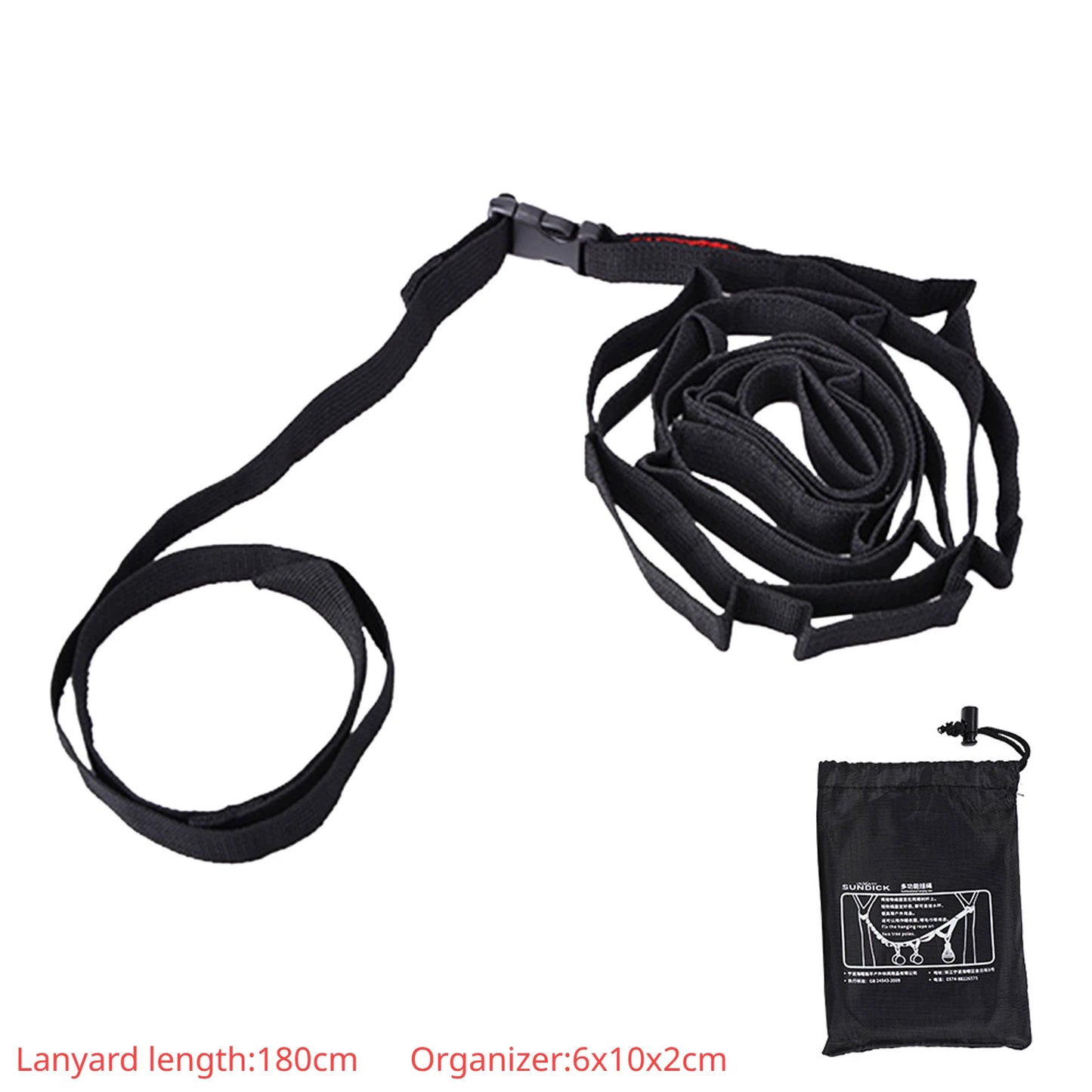 1.8 Outdoor Hanging Rope Portable Lanyard Canopy Hanger Camping Campsite Storage Strap Hiking Tent Accessories Camping Gear