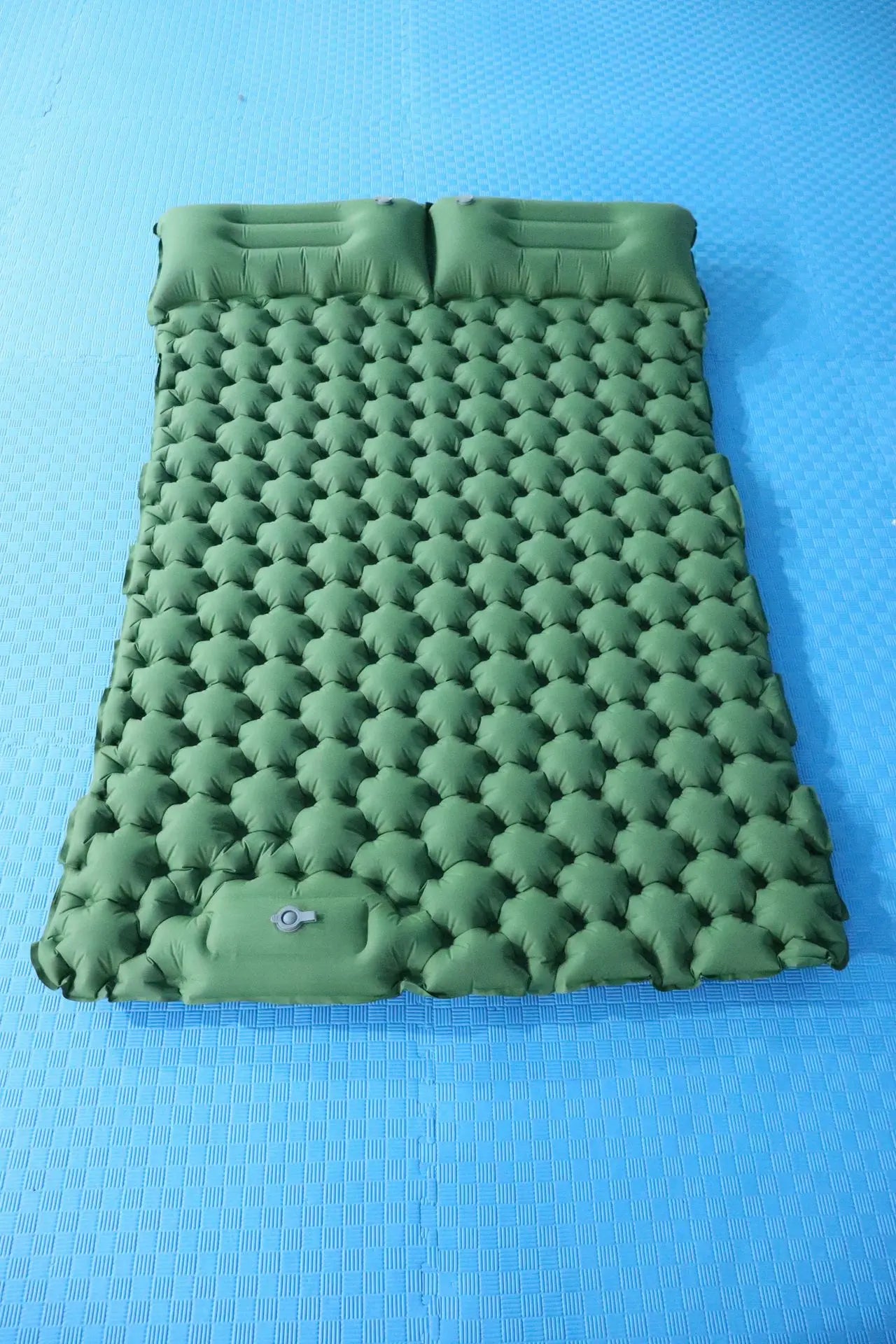 Inflatable Air Matt Double Sleeping Pad Camping Air Mat with Pillow Air Mattress Waterproof Nature Hike Folding Sleeping Mat