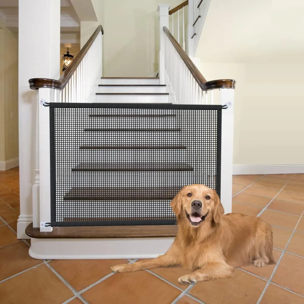 Dog Fence Netting Dog Safety Fence Doorway Barrier Pet Network Folding Breathable Mesh Play Doorway Pet Products Protect
