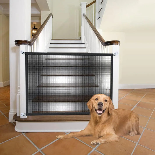 Dog Fence Netting Dog Safety Fence Doorway Barrier Pet Network Folding Breathable Mesh Play Doorway Pet Products Protect