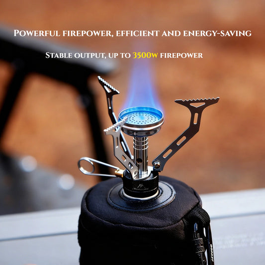 3500W Camping Gas Stove Outdoor Tourist Burner Strong Fire Heater Tourism Cooker Survival Furnace Supplies Equipment Picnic
