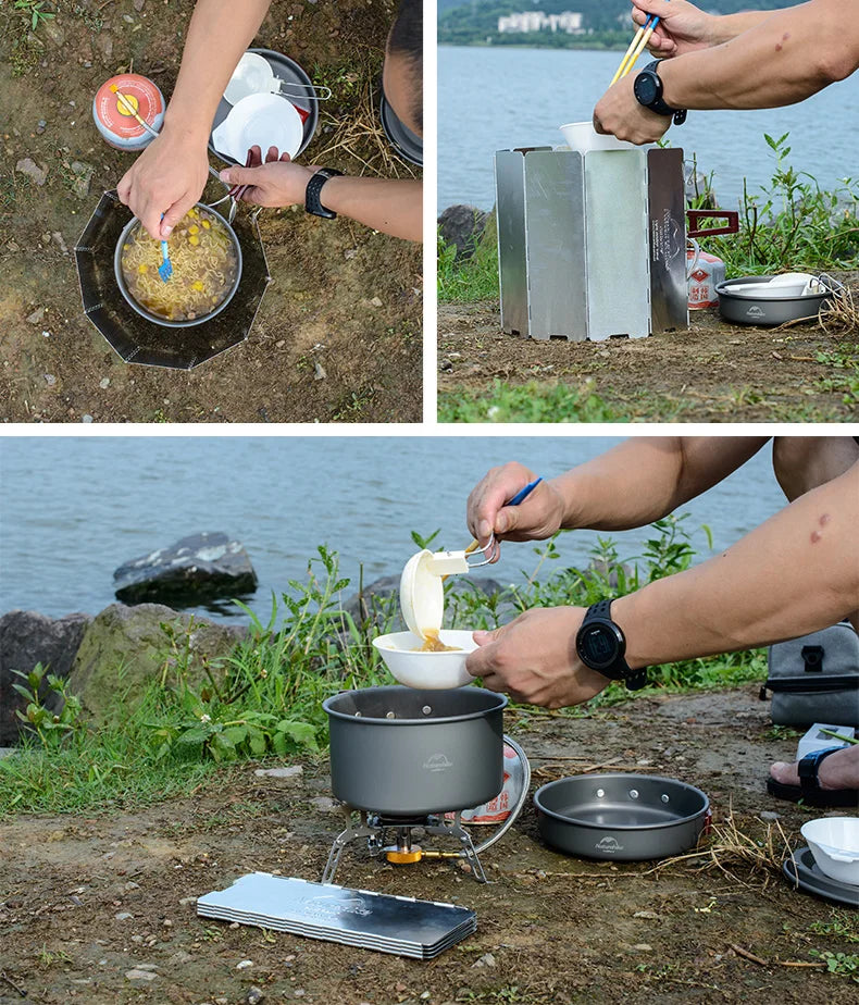 Naturehike-Windproof Folding Screen, Outdoor Camping Stove, Cooking Windshield, Windproof Accessories