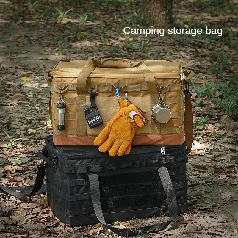 30L Camping Cooking Utensil Organizer Large Capacity Car Trunk Storage Bag Detachable Multifunctional Utility Camping Supplies