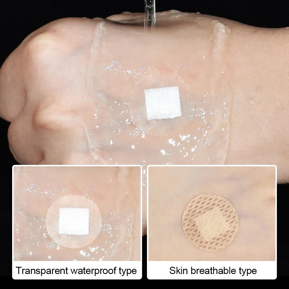 120Pcs/box Mini Round Medical Bandage Transparent Waterproof Breathable High Elasticity First Band Aid Emergency Wound Plaster