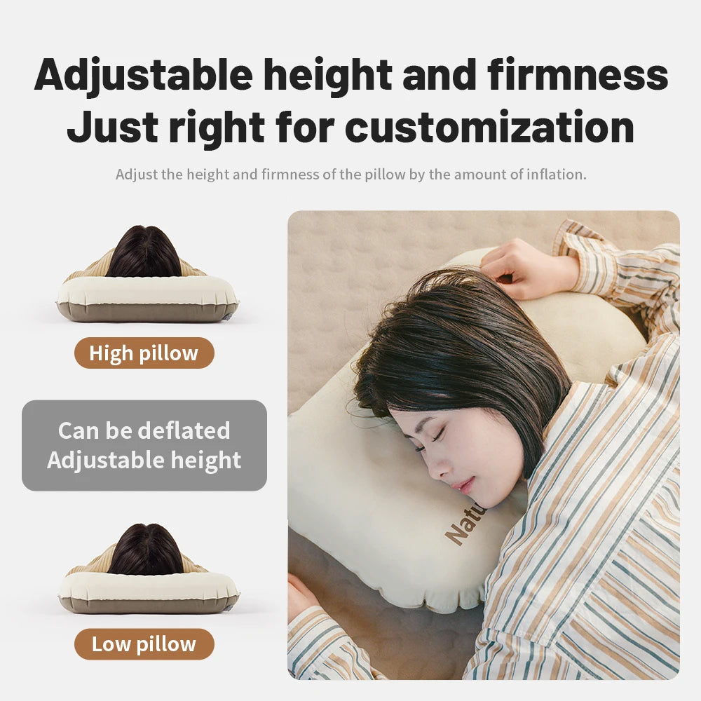 Naturehike Air Pillow Inflatable Pillow Foam Pillow 2 in 1 Waterproof Oilproof Stainproof Adjustable Soft Breathable Camp Travel