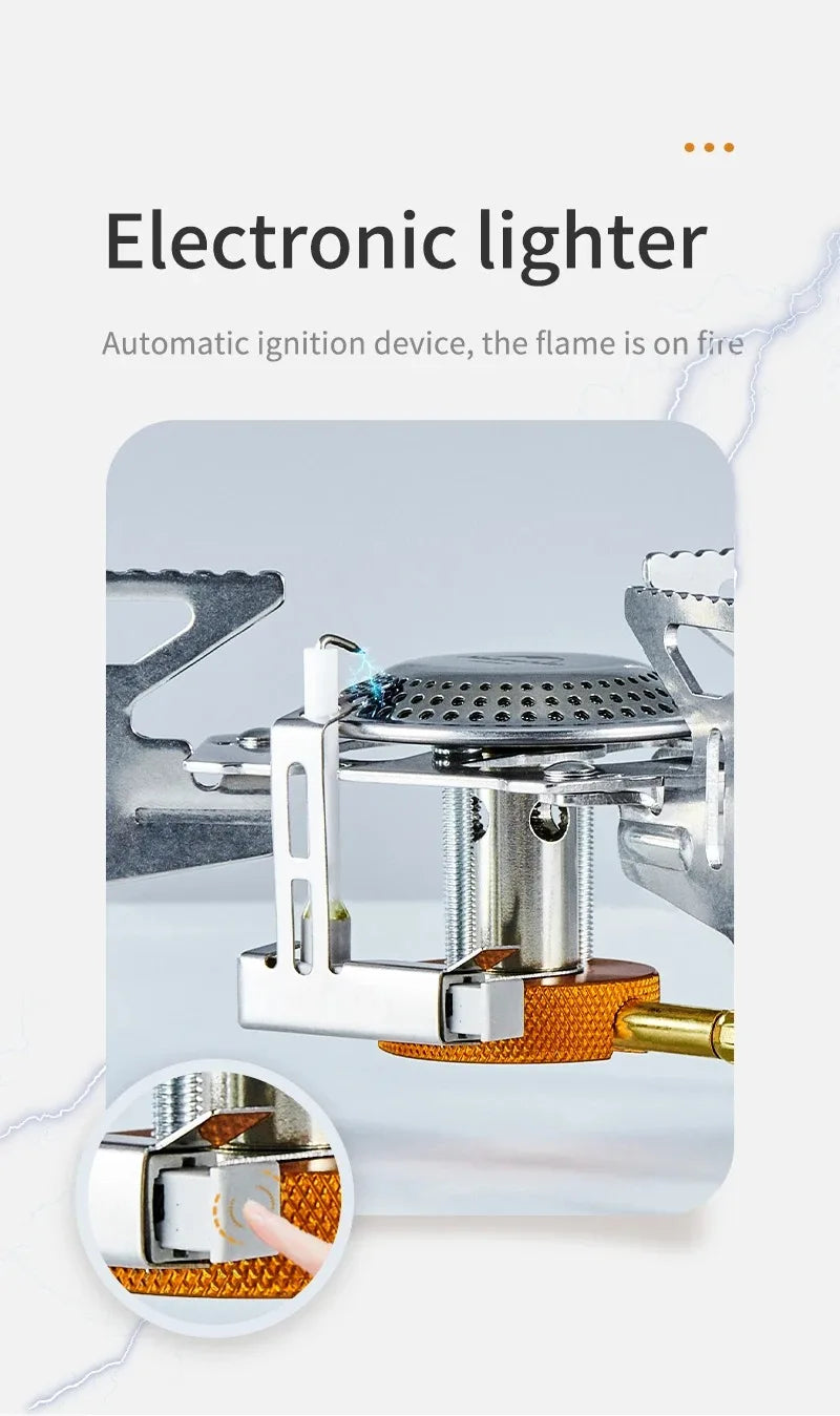 Naturehike 2026 New Camping Gas Stove High FirePower Folding Stable Gas Burner Picnic Hiking Winter Portable Cookingware Stove